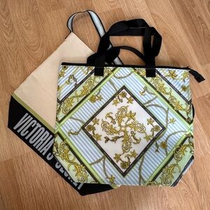 VICTORIA'S SECRET 2-in-1 Tote Bag and Insulated Cooler Detachable Filigree NWT
